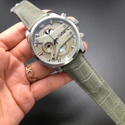 Купить Top Fashion Men's Watch Quartz Automatic Date So Dial Working Diving Leather Strap WatchesMen's Best Gift