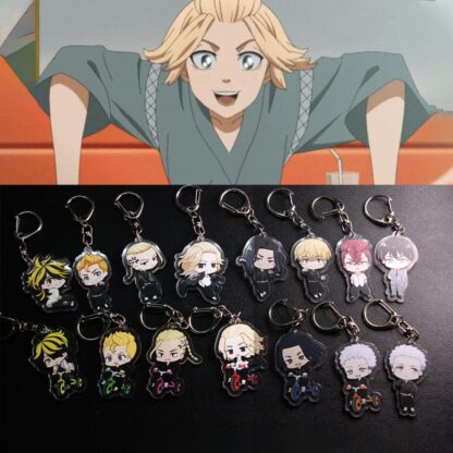 Купить Keychains Revengers Anime Cosplay Keychain Manjiro Ken Takemichi Hinata Atsushi Chibi Kawaii Bag Pendant Fans Collection Props