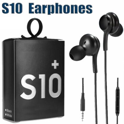 Купить S10 In Ear Wire Earphones Earbuds Remote Control And Mic 3.5mm Headphone For Cell Phone Samsung S10E S9 S8 plus Earphone With Black Retail packagingbox EO-IG955