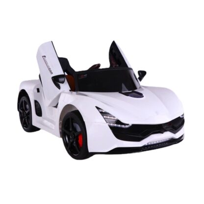 Купить Children's Electric Car Four-wheel Dual Drive Rubber Wheel Leather Seat 2.4 G Bluetooth Remote Control Car for Kids Ride On