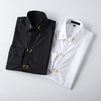 Купить 2021 Luxurys Designers Men's Business Casuals shirt men long sleeve striped slim fit masculina wine social male T-shirts fashion checked M-3XL#29