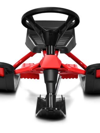Купить Kids Snow Racer Sled w/ Steering Wheel & Double Brakes Pull Rope Iron Outdoor