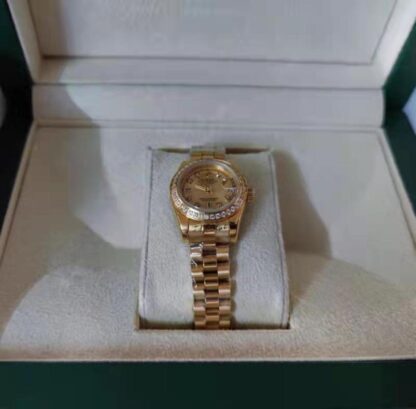 Купить With original box 26mm Woman watch Datejust 116233 Date President 18K gold Diamond Dial Asia 2813 Movement Mechanical Automatic Man's Watches 2850