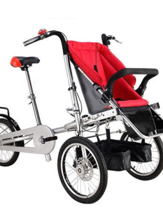 Купить Brand New mother child bicycle stroller children folding three Wheels trolley Sports Deform transportation Bike