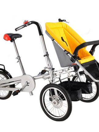 Купить Brand New mother child bicycle stroller children folding three Wheels trolley Sports Deform transportation Bicycle