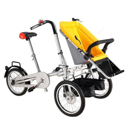 Купить Brand New mother child bicycle stroller children folding three Wheels trolley Sports Deform transportation Bicycle