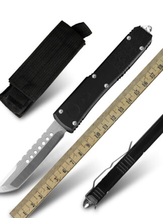 Купить MT03 Front Automatic Knife Double Action Knife Military Tactical OTF Aluminum Handle Outdoor Camping Hunting Self-Defense Tools Knives EDC Pocket Folding BM Blade