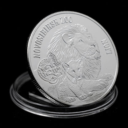 Купить 10pcs Non Magnetic Craft Silver Plated Novosibirsk Zoo Lion British Virgin Islands Elizabeth II Queen Souvenirs Coin Medal Animal Collectible Coins