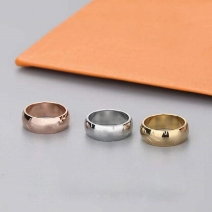 Купить High Quality Wholesale Simple Ring Fashion 18K Gold Ring Men's and Women's Exclusive Couple Wedding Ring