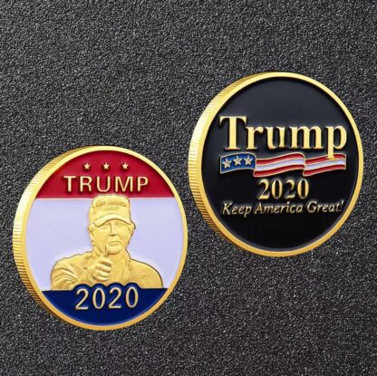 Купить 20pcs Non Magnetic Donald Trump President Historical Badge USA Keep American Great Gold Plated Souvenir Coin Gift