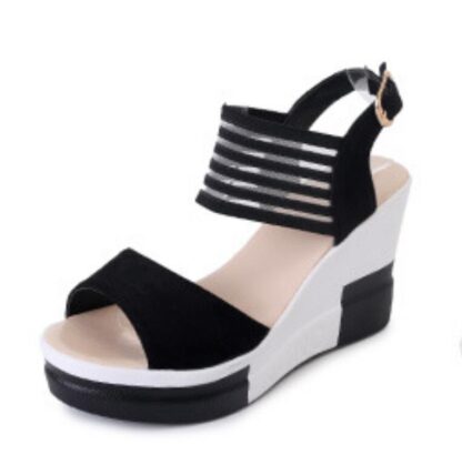 Купить 22021 summer fashion Sandals wedges fish mouth women's high heels polyurethane platform for women