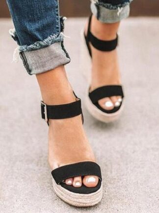 Купить Shoes-woman Summer Shoes Women 2022 Black Sandals for Adult Shoe