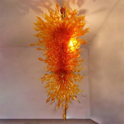 Купить Modern Chandelier Pendant Lamps Amber Color 100*180cm Hand Blown Glass Chandeliers Luxury LED Lighting Murano Romantic for Home Bedroom Dining Living Room Decor