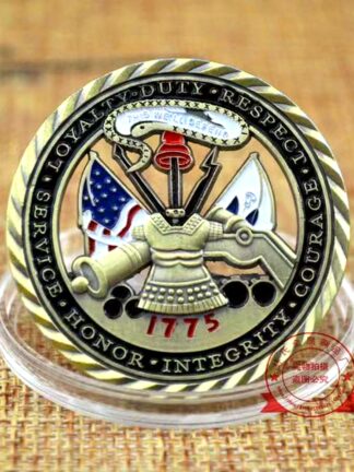 Купить 50pcs Non Magnetic Souvenir Craft 1775 US Army Core Values Hollowed Out Military Challenge Coin USA Collection