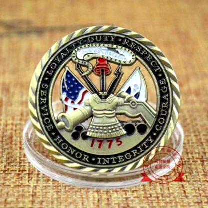 Купить 50pcs Non Magnetic Souvenir Craft 1775 US Army Core Values Hollowed Out Military Challenge Coin USA Collection