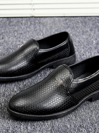 Купить 2022 Shoes Driving Formal-Dress Mens Slip-On Black Fashion Brand Men Spring