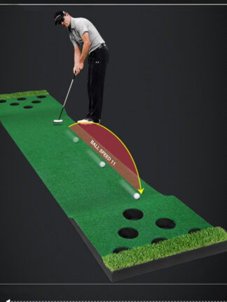 Купить Golf Putting Green System Large Professional Practice Training Mat for Indoor Outdoor Challenging Putter Aid Equipment