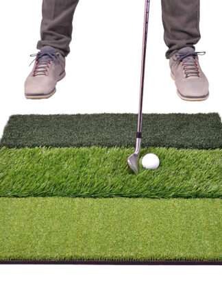 Купить Golf Mat Grassroots Backyard 3 Grasses with Rubber Tee Hole Training Aids Indoor Outdoor Tri-Turf Hitting Grass