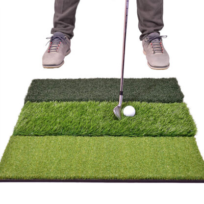 Купить Golf Mat Grassroots Backyard 3 Grasses with Rubber Tee Hole Training Aids Indoor Outdoor Tri-Turf Hitting Grass