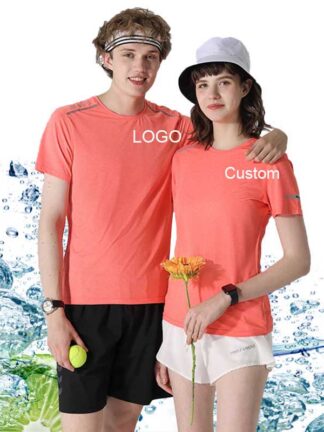 Купить Your Text Print Custom T shirt Quickly Dry Tee Shirts Logo Couple Tops Retail Wholesale