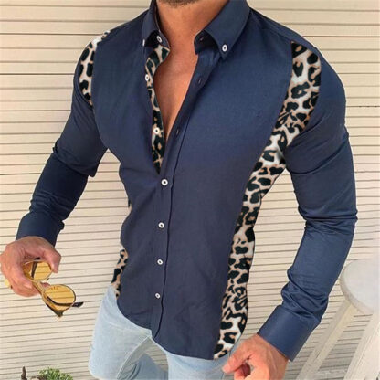 Купить Plus Size 3XL Men's Casual vintage blouses long Sleeve autumn Hawaiian Shirt Loose Fit Print Pattern Man Clothes xxxl Blouse