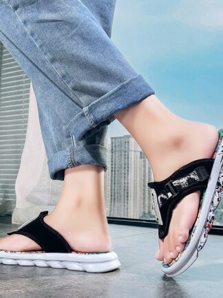 Купить Sandals Summer man sandals brand sports shoes Slide-flops luxury clapper sandles sport Slide-on-clogs A6RQ