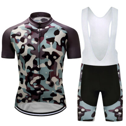 Купить 2021 Men Cycling Jersey Shirt Bike Bib Shorts Short Set Camouflage Team Clothing Kits