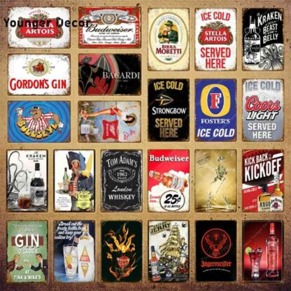 Купить Vintage Ice Cold Tom London Whiskey Metal Tin Signs Wall Plaque Home Bar Pub Club Tavern Decor Gin Beer Poster YI-152