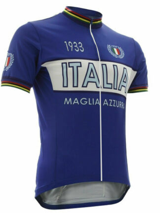 Купить 2021 Men's Short Sleeve Cycling Jersey Summer Brand New Team Italia Retro