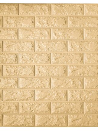 Купить Art3d 5-Pack Peel and Stick 3D Wallpaper Panels for Interior Wall Decor Self-Adhesive Foam Brick Wallpapers in Yellow