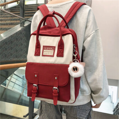 Купить 2021 new large capacity bag Korean simple handbag student campus style Backpack
