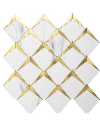 Купить Art3d 10-Sheet 3D Wall Stickers Self-adhesive Diamond Mosaic Peel and Stick Backsplash Tiles for Kitchen Bathroom