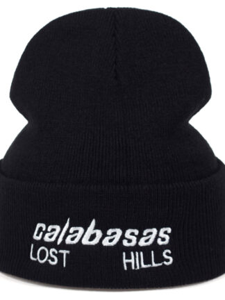 Купить Calabasas Lost Hills Embroidered Wool Hat Hip Hop Fashion Wild Hats Men Women Outdoor Casual Cap Autumn and Winter Warm Caps