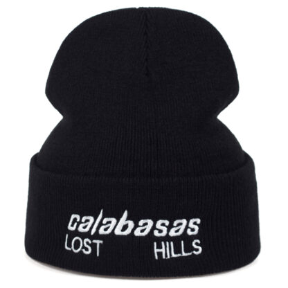 Купить Calabasas Lost Hills Embroidered Wool Hat Hip Hop Fashion Wild Hats Men Women Outdoor Casual Cap Autumn and Winter Warm Caps