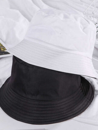 Купить Solid Color Black Bucket Hat Women Unisex Bob Caps Hip Hop Men Summer Sunscreen Panama Cap Cycling Outdoor Fishing Boonie Hats Q0811