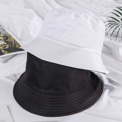 Купить Solid Color Black Bucket Hat Women Unisex Bob Caps Hip Hop Men Summer Sunscreen Panama Cap Cycling Outdoor Fishing Boonie Hats Q0811