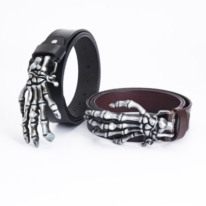 Купить Men's skeleton big head claw rider personality trendy outdoor leisure fashion plate buckle belt