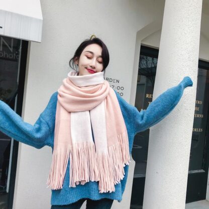 Купить Scarves Wool Artificial Cashmere Scarf Women Winter Poncho Explosion Shawl Men Pashmina Head Foulard Femme Cape