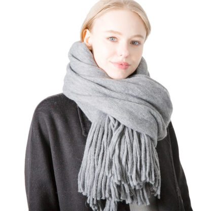 Купить Fashion Plain Women Scarf Tassel Shawls New designer Autumn Winter Cashmere Warps Luxury Solid pashmina Scarves for women