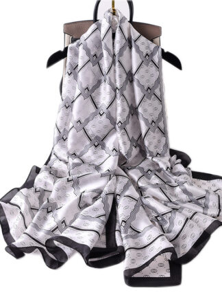 Купить Luxury Brand Hijab Women Scarves Soft Long Print Silk Scarves Lady Shawl and Wrap Pashmina Bandana Beach Stoles