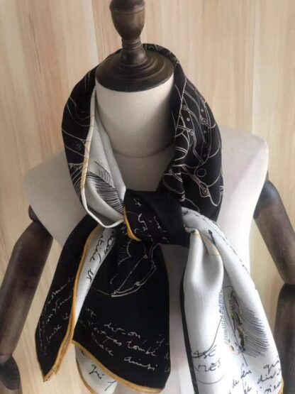 Купить Scarves 2021 Arrival Autumn Winter Black Horse 140*140 Cm Colorful Scarf 65% Cashmere 35% Silk Wrap For Women Lady Girl