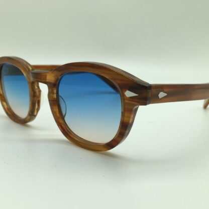 Купить Wholesale-SPEIKE Customized Fashion Lemtosh Johnny Depp style sunglasses high quality Vintage round sun glasses Blue-brown lenses sunglasses