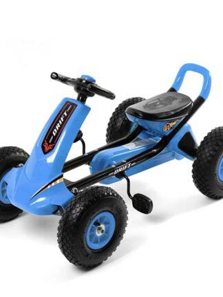 Купить LazyChild Foldable Go Kart 4 Wheel Pedal Ride On Adjustable Seat Ride On Pedal Toy Car For Kids 2-8 Years Karting Dropshipping