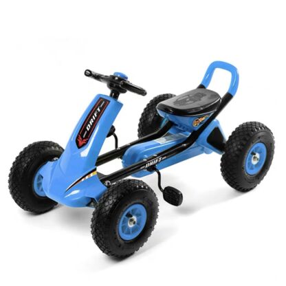 Купить LazyChild Foldable Go Kart 4 Wheel Pedal Ride On Adjustable Seat Ride On Pedal Toy Car For Kids 2-8 Years Karting Dropshipping