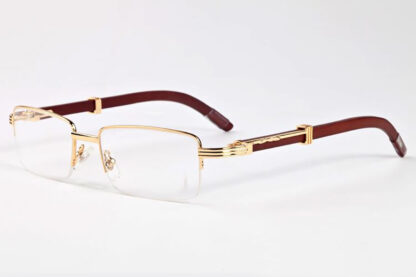 Купить Luxury Fashion Half Frames Optical Sunglasses Metal Reading Head Men's Women Retro Designer Glasses Adumbral Ornamental Wooden With Original Box Lunettes Oculos