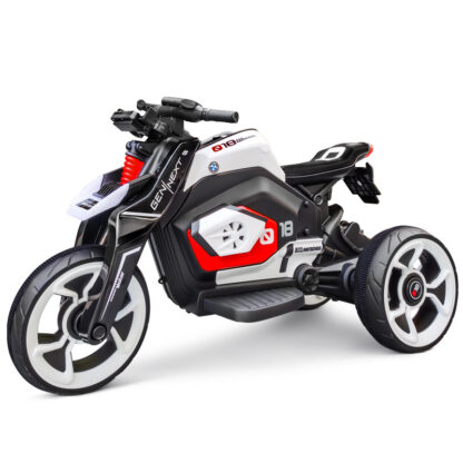 Купить Children Driving Rechargeable Electric Motorcycle Riding Male And Female Baby Three-wheeled Toy Car Dual-drive With Led Lights