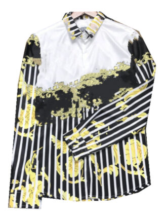 Купить 2021 Luxurys Designers Men's Business Casuals shirt men long sleeve striped slim fit masculina wine social male T-shirts fashion checked M-3XL#18