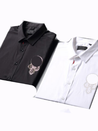 Купить 2021 Luxurys Designers Men's Business Casuals shirt men long sleeve striped slim fit masculina wine social male T-shirts fashion checked M-3XL#33
