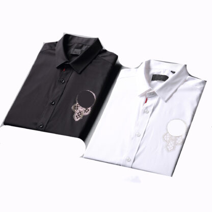 Купить 2021 Luxurys Designers Men's Business Casuals shirt men long sleeve striped slim fit masculina wine social male T-shirts fashion checked M-3XL#33