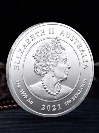 Купить 10pcs Non Magnetic Craft Ellzabeth II Badge 2021 Australian Brumby Horse Silver Plated Souvenir Coin